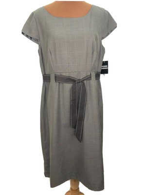 taupe shift dress