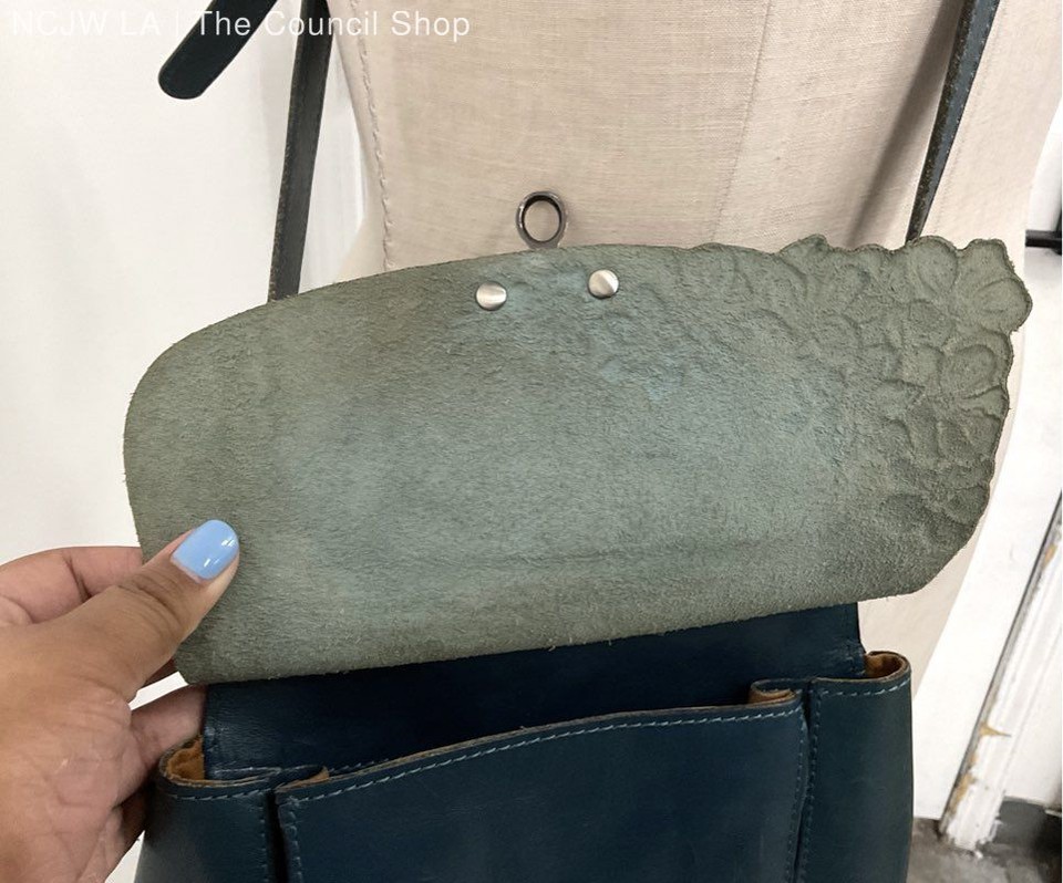 Patricia Nash Teal Leather Crossbody Handbag eBay