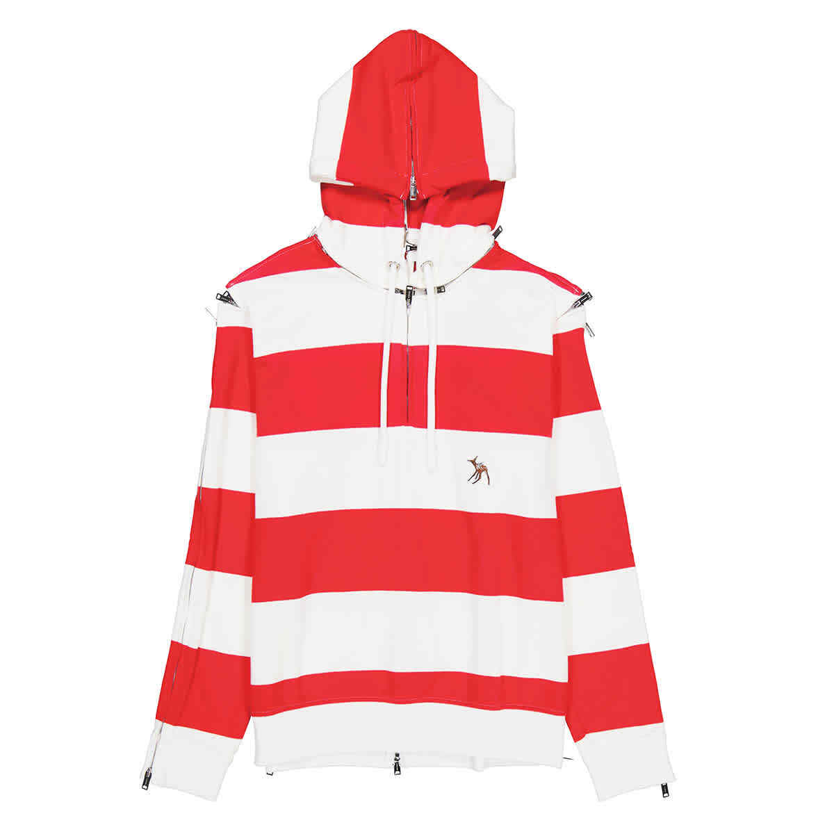 BURBERRY★RED WHITE STRIPED COTTON LOGO ZIP SLEEVES HOODIE s-l1200.jpg