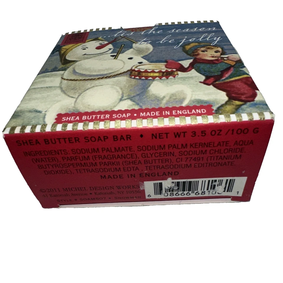 Michel Design Works Snowman Shea Butter Soap Christmas Made England - Image 3 of 4