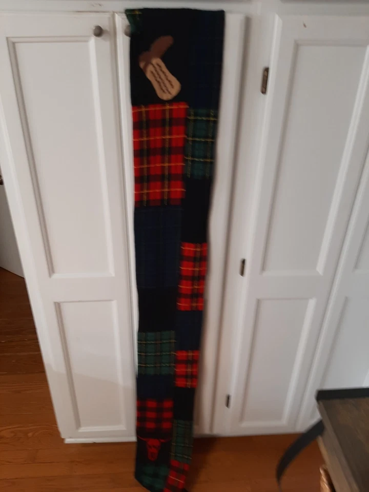 Polo Ralph Lauren Lana Lana Bufanda Pesada Grande Vaquero Niña Invierno Hombres Mujeres Foto 4 de 4