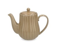 H&h Teekanne Lotus Aus Steingut Beige 740 Cc