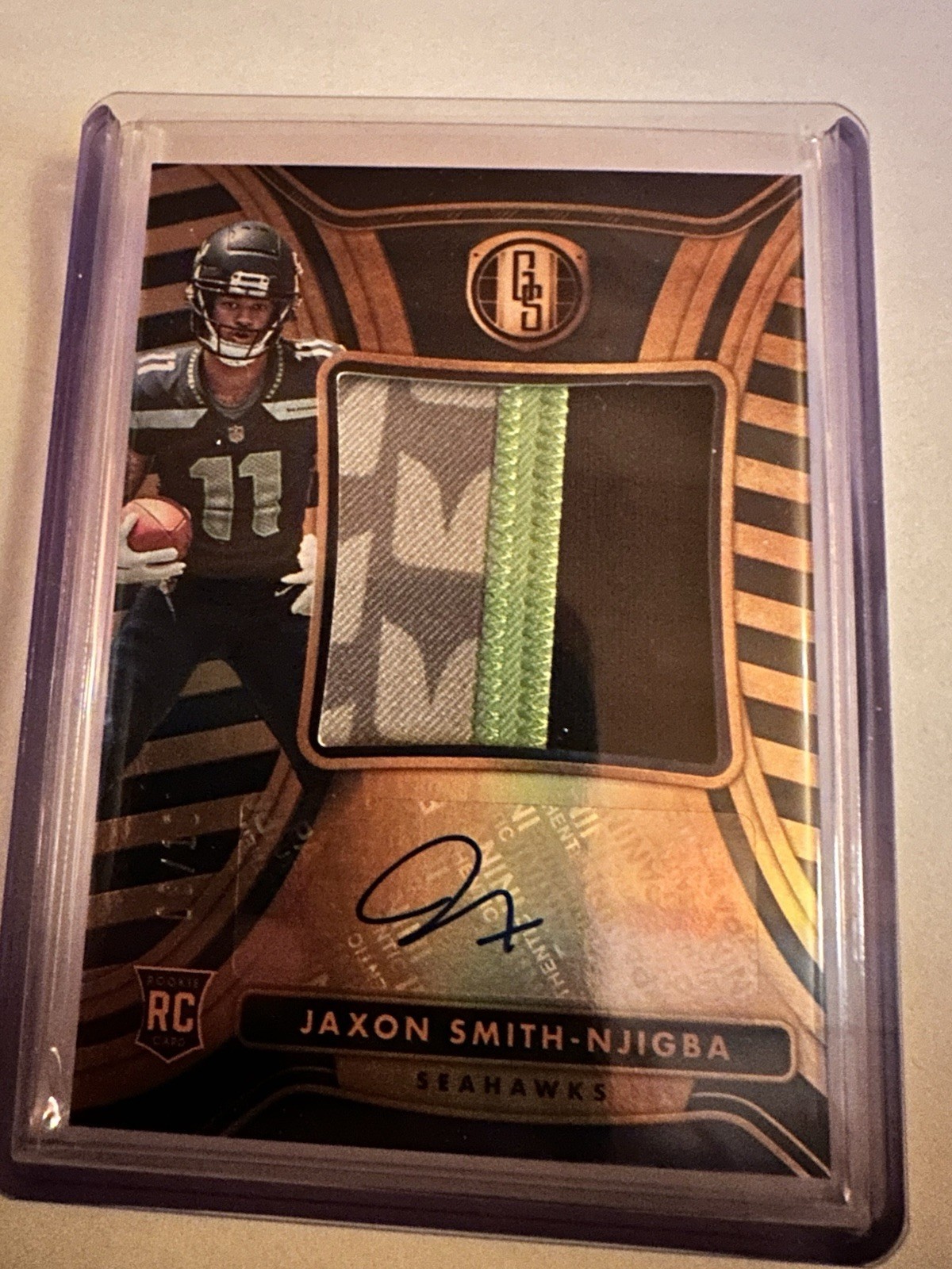 Jaxon Smith-Njigba Panini Gold Standard Rookie Jersey Autographs Jumbo #RAJ17 Base
