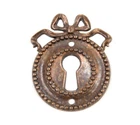 Antique furniture key cover escutcheon furniture sign Biedermeier patina round