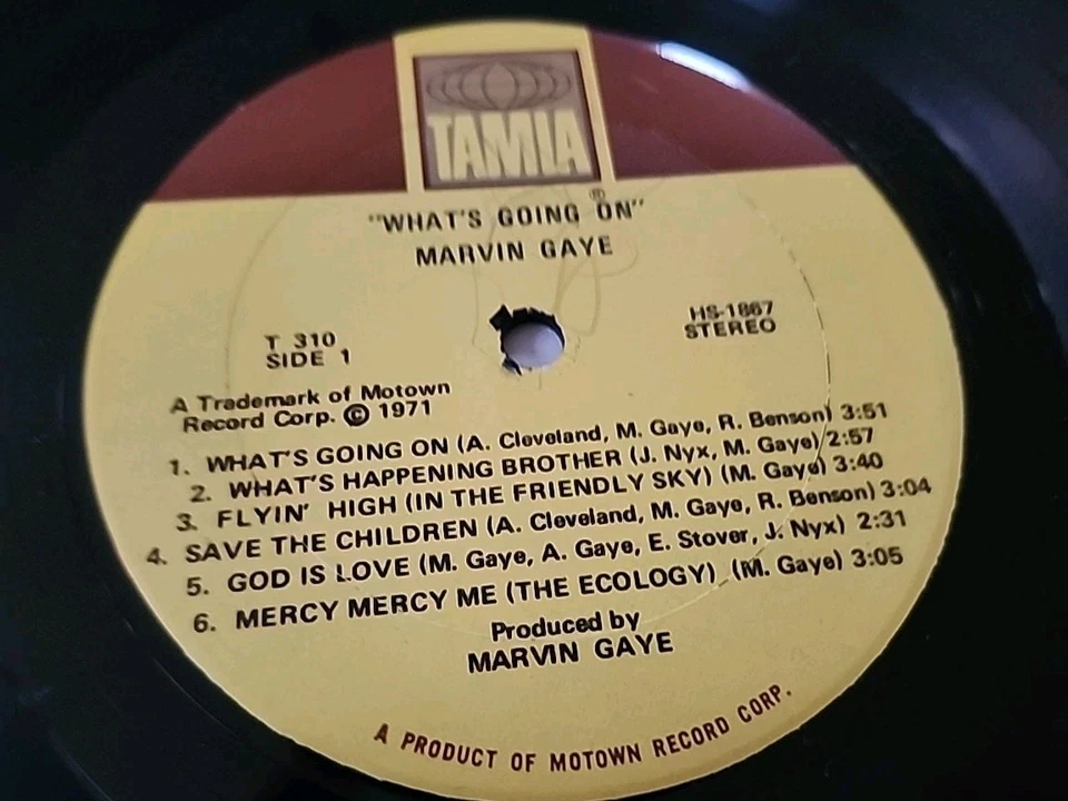 MARVIN GAYE LP What's Going On ORIGINAL 1971 TAMLA LP Vinyl Record VG+/VG+ - Image 2 of 4