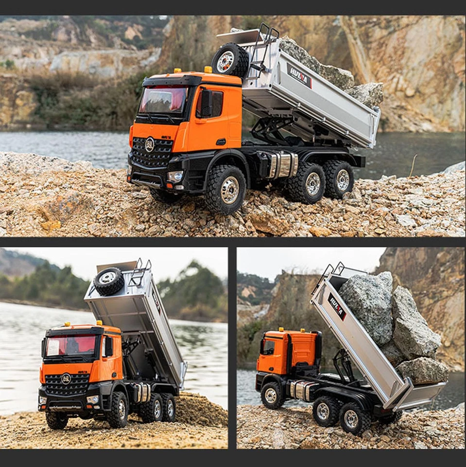 HUINA 1598 Plastic 1/14 2.4G Dumper 6*6 Tipper RTR Vehicle W/Sound LED Light - Image 3 of 4
