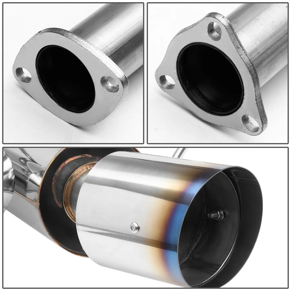 PARA 04-08 ACURA TSX CL9 K24A2 2.4L 4.5" SILENCIADOR QUEMADO PUNTA SISTEMA DE ESCAPE CATBACK Foto 3 de 4