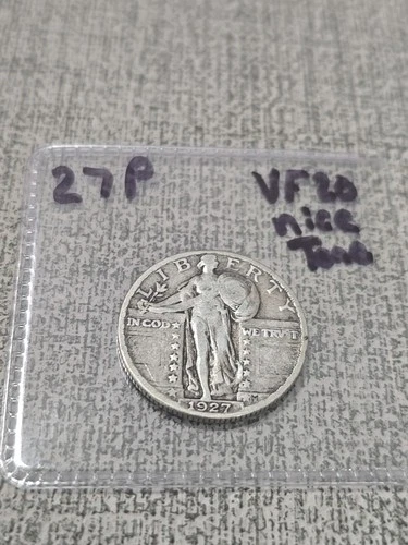 1927 P Standing Liberty Quarter VF Nice Tone
