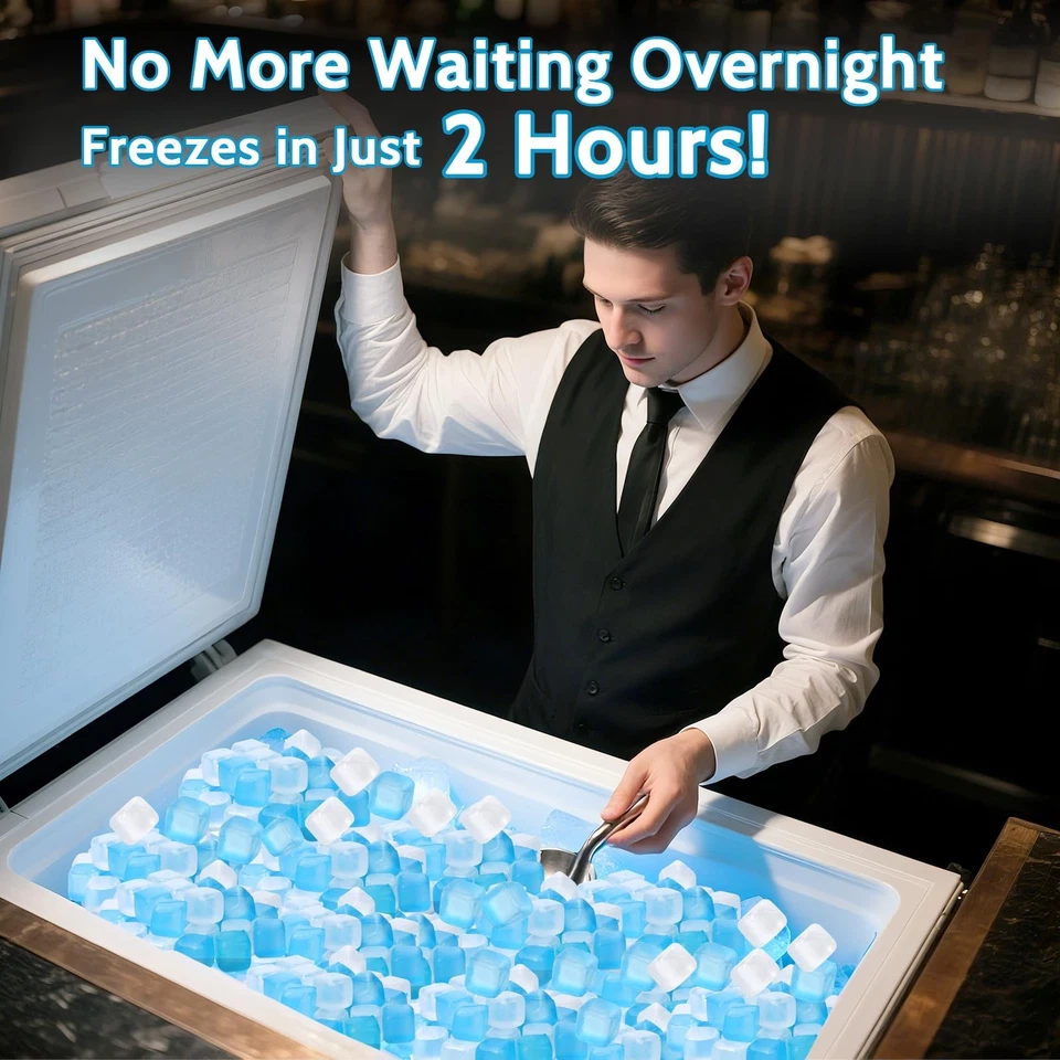 Paquete de 360 cubitos de hielo reutilizables cubitos de hielo de plástico congelables sin diluir la... Foto 3 de 4