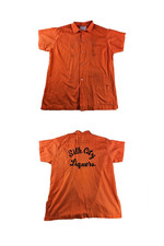 Vintage 60s Hilton Bowling Shirt Men's Medium 38 Embroidered made in USA