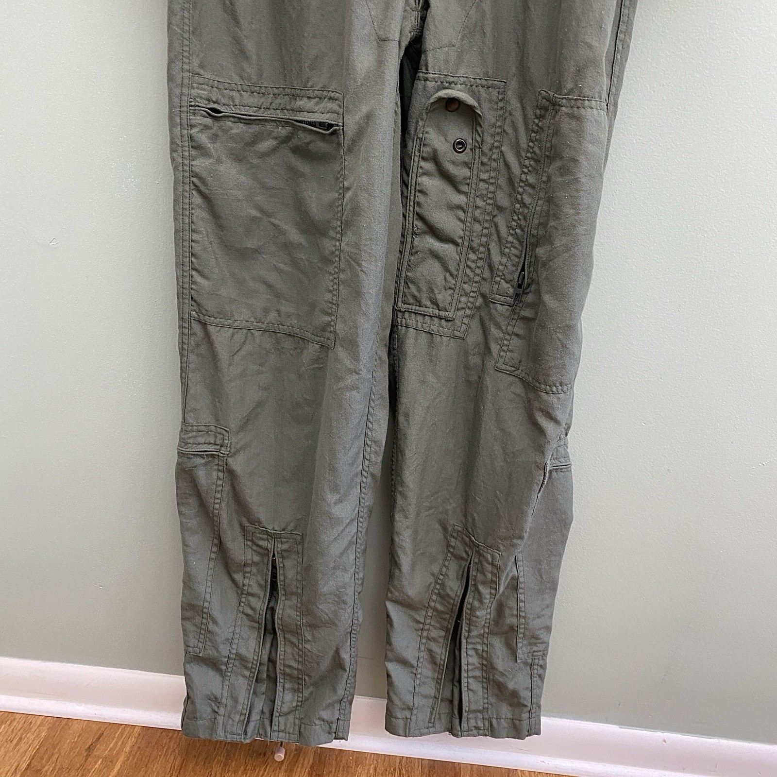 Barrier Wear Flight Suit Coveralls Flyers Mens 40L Sage Green Summer Pilot Barri