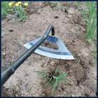 Premium All-Steel Hardened Hollow Hoe - Handheld Weeding Rake Durable and
