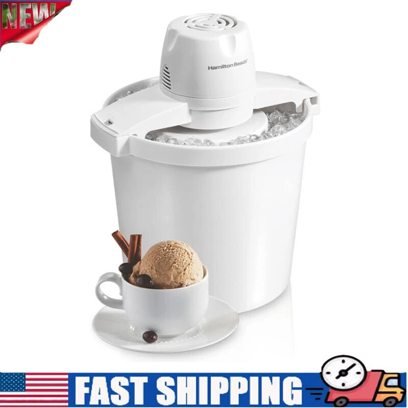 4 Quart Electric Automatic Ice Cream Maker & Frozen Yogurt Machine Makes Custard