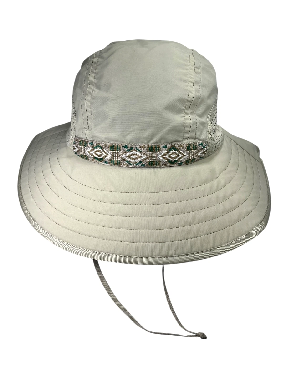 SUNDAY AFTERNOON Brown Nylon USA-MADE SUN HAT Summer Neck-Shade Beach Hike Sz M