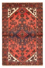 Traditional Vintage Hand-Knotted Oriental Carpet 3'4" x 4'11" Wool Area Rug