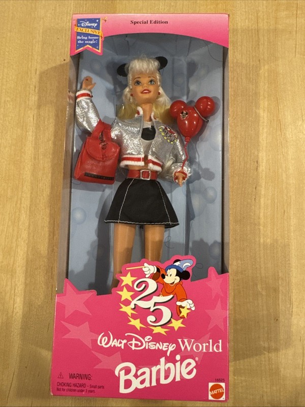 NRFB 1996 25th  Anniversary Walt Disney World Barbie. Mint