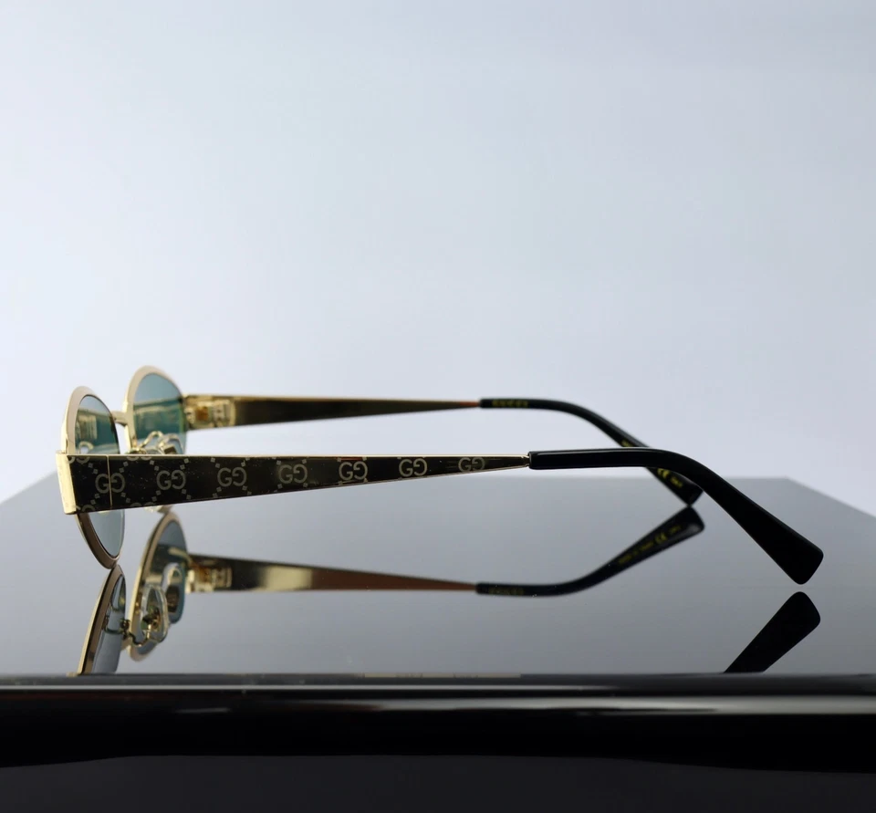 Gucci G1853S 001 Gold with GG Logo/ Gray Lens Cat Eye Sunglasses 100% UV - Image 2 of 4