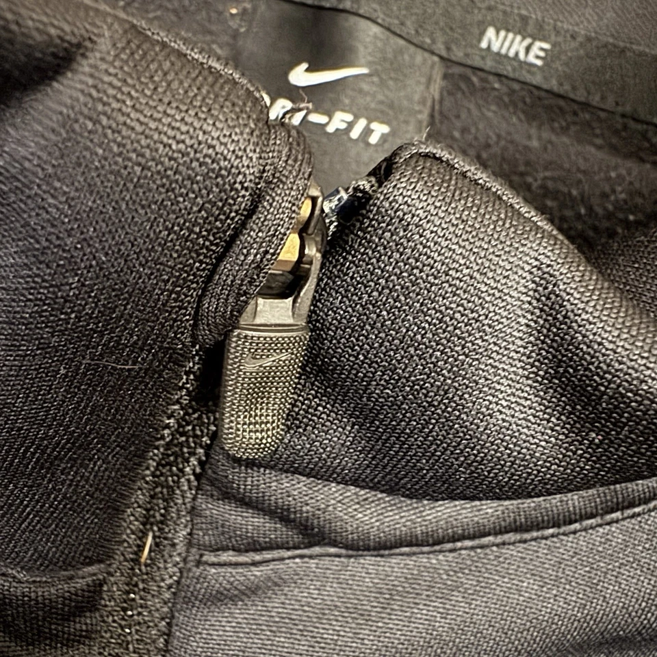 Nike Suéter Para Hombres 2XL Negro Manga Larga Pullover Golf 1/4 Cremallera Dri Fit Foto 2 de 4