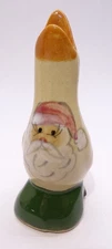 Vintage 2002 Alpine Pottery Pie Bird Vent Songbird Painted Santa Claus on chest