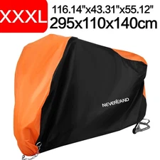 XXXL Orange Motorcycle Cover Waterproof For Harley Davidson Electra Glide Ultra