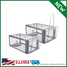 2-Pack Chipmunk Traps Humane Live Small Animal Mouse Rat Cage Traps for Indoors