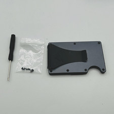 Mountain Voyage Co Minimalist Card Wallet Metal Money Clip RFID Gray Black