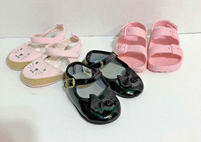 Baby Girl Infant Shoes Lot of 3  Sizes 3  6 Months  2