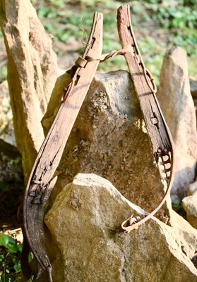 #ad Antique Horse Hames Wood Iron Harness Primitive Farmhouse Rustic Tool Barn Decor $69.99