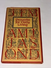 Vintage Peter Pauper Press Proverbs For Daily Living W Dust Jacket