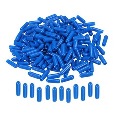 200 x Rubber End Caps Cover 1/8" Vinyl Screw Thread Protector Round PVC Blue