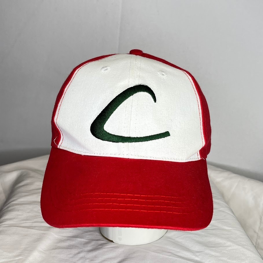 Pokémon Ash Ketchum Cosplay Hat Red White Adjustable Cap Adult