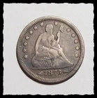 1873-P ARROWS SEATED LIBERTY QUARTER  Original Uncleaned VF  #33D61.900 SILVER
