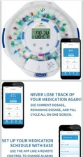 EziMedPil Bluetooth Pill Dispenser w/Sound & Light Alerts, up to 9 Alarms/Dai...