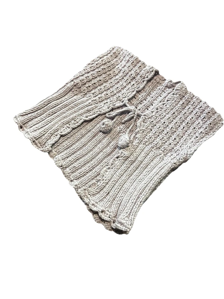 Hand Knit Toddler Sweater Vest Cardigan Ap Size 12 Months-2T Handmade Purple Foto 3 de 4