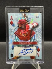 Eduardo Tait 1/1 - 2024 Wild Card 5 Card Draw Stacked Deck Encased Blue Auto