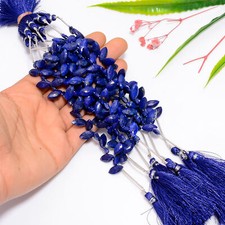 Natural Lapis Lazuli Gemstone Marquise Faceted Beads 12X5X4 mm Strand EB-872