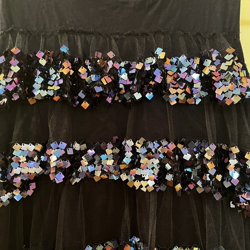 Crewcuts J Crew Blue Tiered Tulle Sequin Party Dress Girls Size 14 - Picture 5 of 12