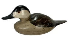 Charles Chas A Moore Hand-Carved Painted 11.25 Duck Decoy 1984 Signed Excellent
