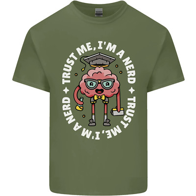 Trust Me I'm a Nerd Geek Graduate Brainy Herren Baumwolle T-Shirt Tee Top