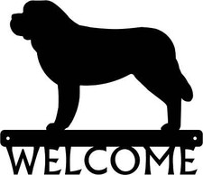 Saint Bernard Dog Welcome Sign - Made in America - Outdoor Decor