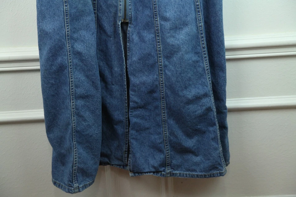 Vestido Vintage 7 Pequeño Denim Midi Maxi Western Años 90 Pradera Grunge Línea A Modesto Foto 4 de 4