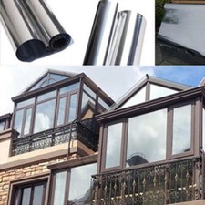 Uncut Window Tint 15 VLT One Way Privacy Silver Mirror Film Heat Reduce Reflect