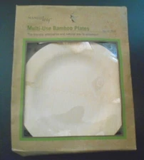 Mango Leaf Eight Multi Use 7 Inch 18 cm Biodegradable Bamboo Plates 