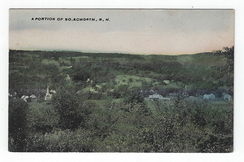 So. Acworth, New Hampshire, Vintage Postcard Birdseye View of a