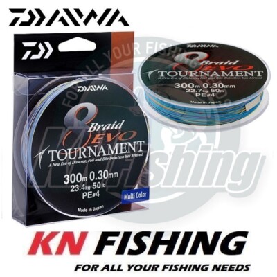 DAIWA TOURNAMENT EVO 8 Braid Multicolor Braided Line Japan 300m 0.10mm - 0.30mm