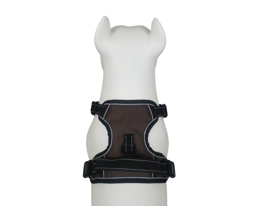 Dog Harness No Pull XL Black Adjustable Reflective Control Pet No Choke