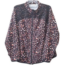 Zenergy by Chico's Neema Vivid Animal Zip-Up Jacket Mesh Overlay Size 2 Large