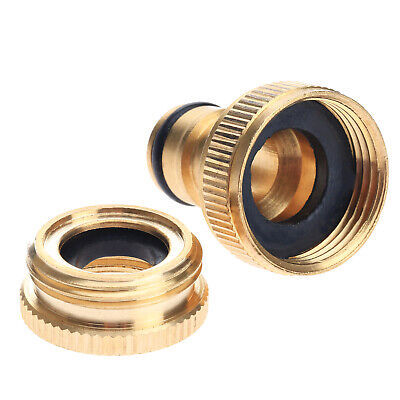 1/2" 3/4" Threaded Brass Tap Adaptor Tube Gardening Water Pipe Connector Fitting 