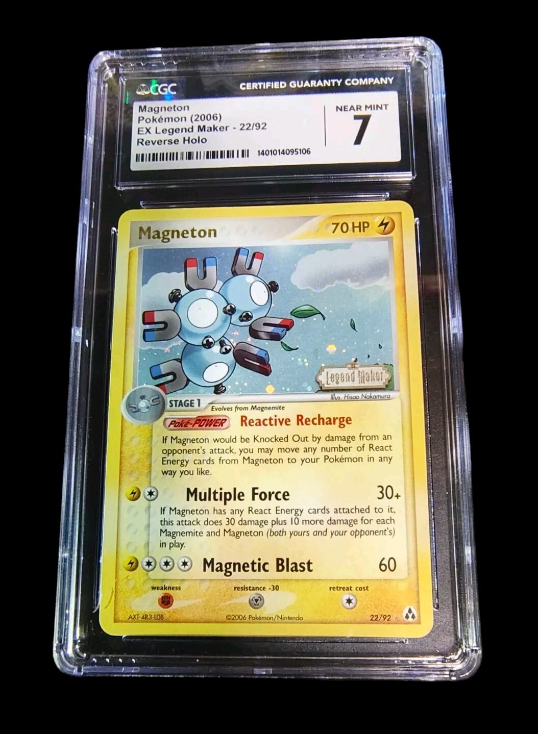 Magneton Pokemon 2006 EX Legend Maker 22/92 Reverse Holo Near Mint 7