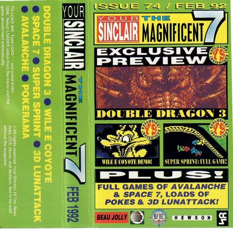 Your Sinclair Issue 74 The Magnificent 7 Feb 1992 Sinclair ZX
